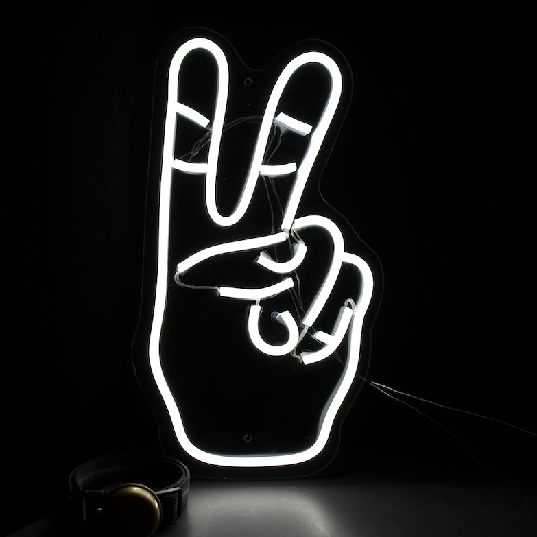 Peace Fingers Neon Sign Custom Neon Signs 2652