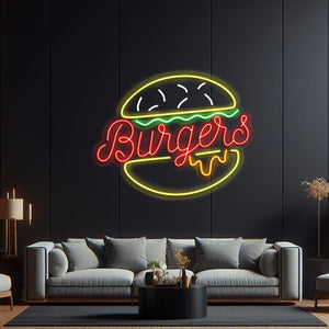 Humburger LED Neon Sign