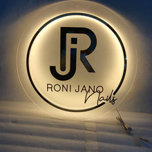 Load image into Gallery viewer, LED Light Sign with Metallic Sticker