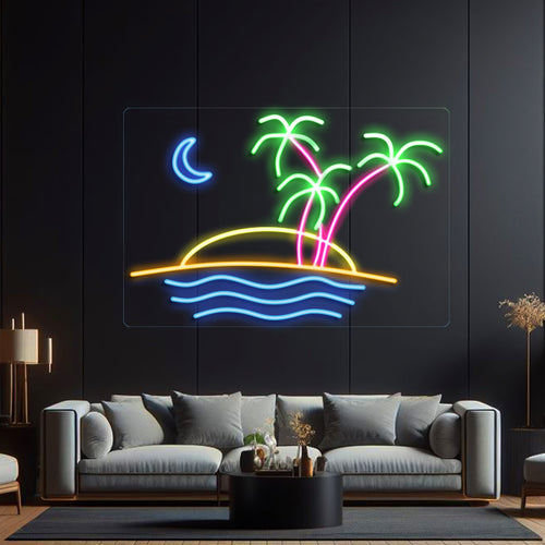 Summer Beach LED Light Up Signs