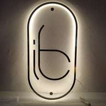 Load image into Gallery viewer, LED Light Sign with Metallic Sticker