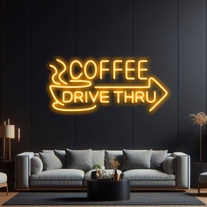 Coffee Drive Thru Light Sign