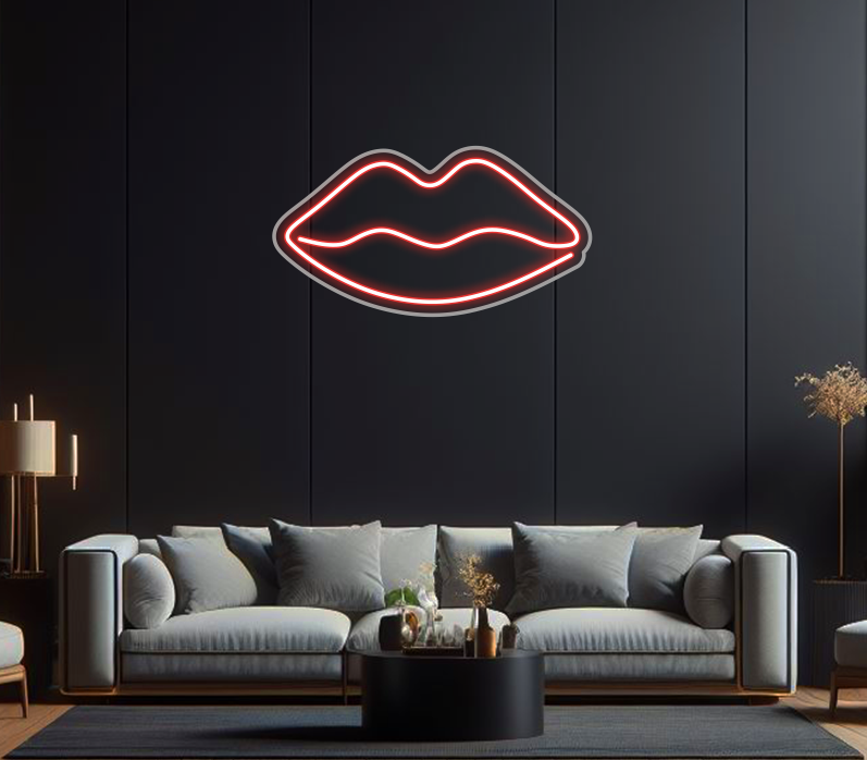 LED Lips Neon Sign