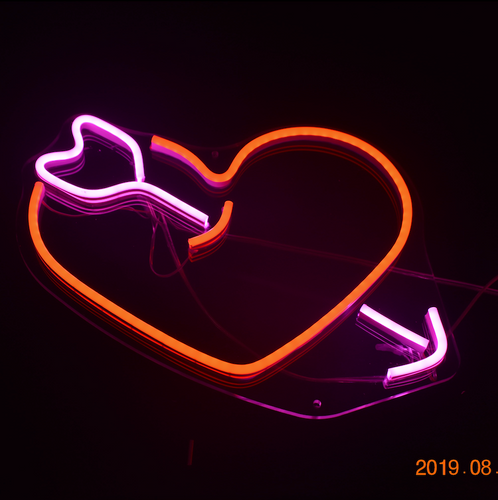 Heart with Arrow LED Neon Sign