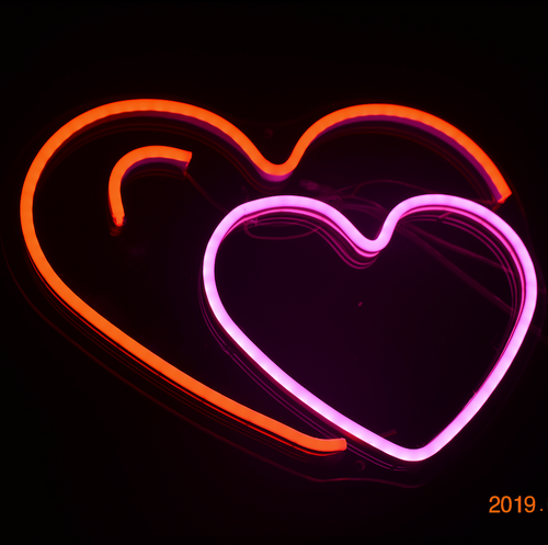 Two Hearts Neon Lights