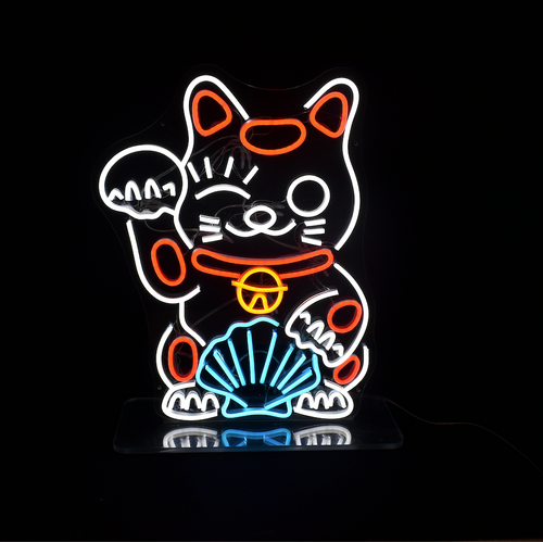 Lucky Cat Neon Wall Lights