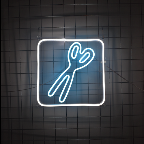 Scissors Neon LED Signs for Hair Studio