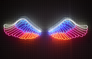Neon Signs Angel Wings-W2