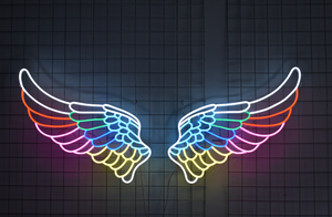 Neon Signs Angel Wings-W3